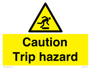 caution trip hazard